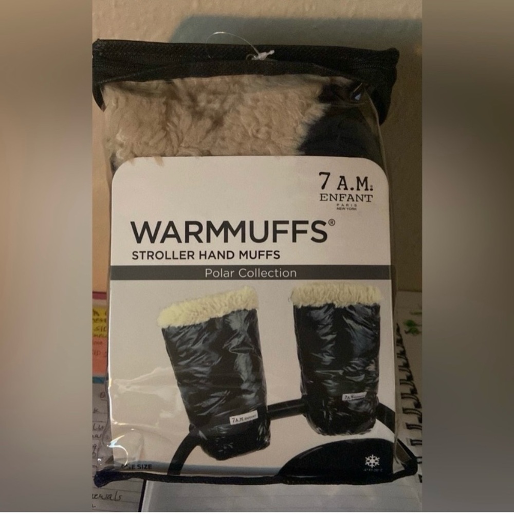 7 A.M Enfant Warmmuffs Stroller Hand Muffs - Black - Polar Collection